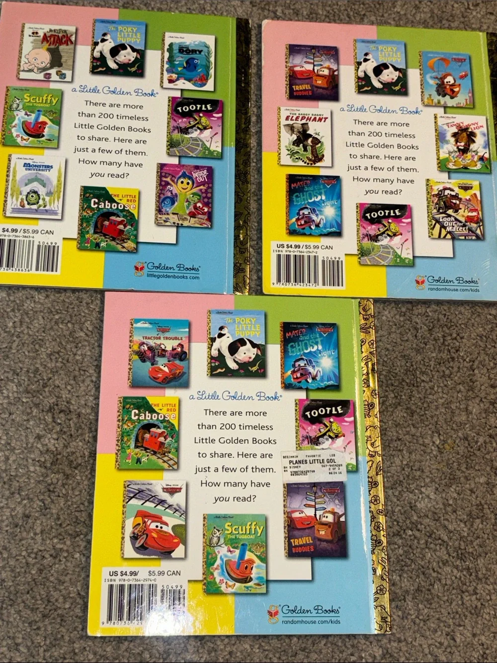 Little Golden Books disney pixar
